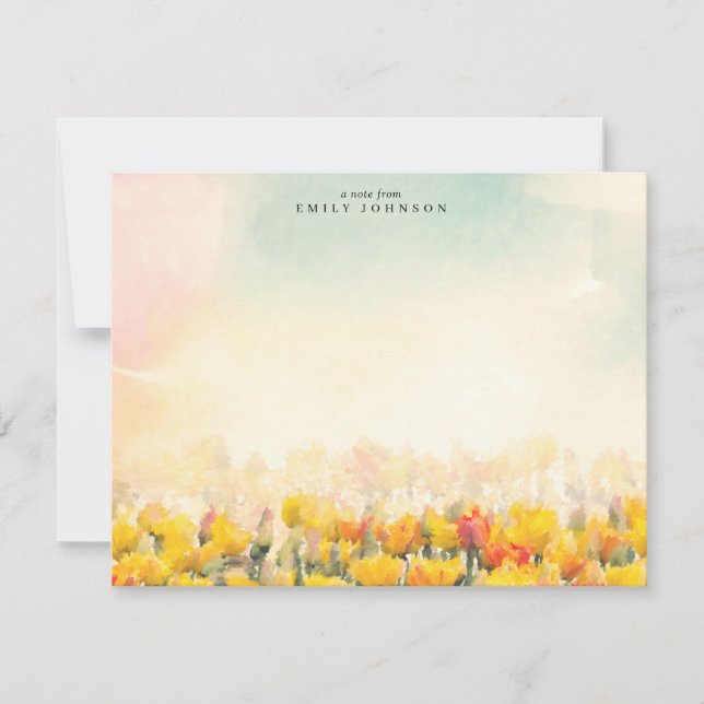Tarjeta de nota de prado floral (Anverso)