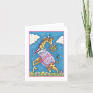 TARJETA DE NOTA DE PRIMAVERA DE HUEVO GIRAFFE Y TU