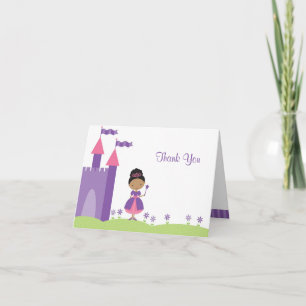 Tarjeta de nota de princesa afroamericana