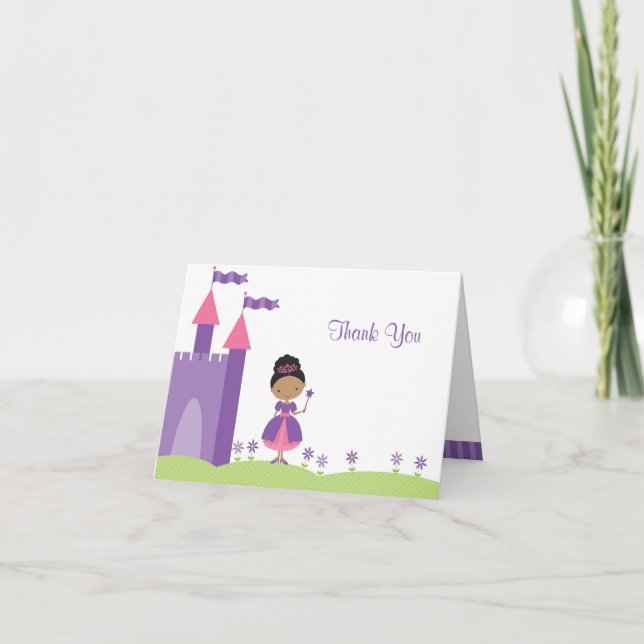 Tarjeta de nota de princesa afroamericana (Anverso)