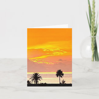 Tarjeta de nota de puesta de sol de Bermudas