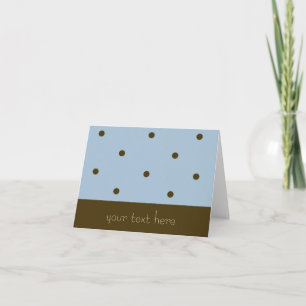 Tarjeta de nota de puntos azules (Personalizable)