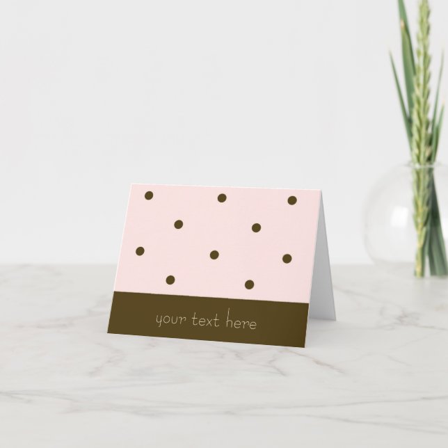 Tarjeta de nota de puntos rosados (Personalizable) (Anverso)