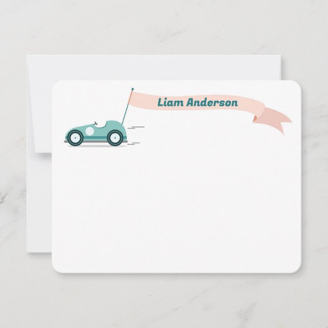 Tarjeta de nota de Race Car (Anverso)