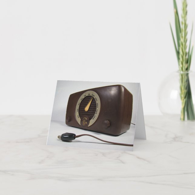 Tarjeta de nota de radio en blanco de zenith vinta (Anverso)