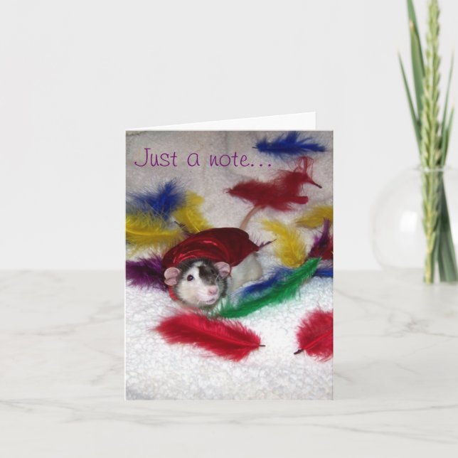 Tarjeta de nota de Rat Oreo mascota (Anverso)