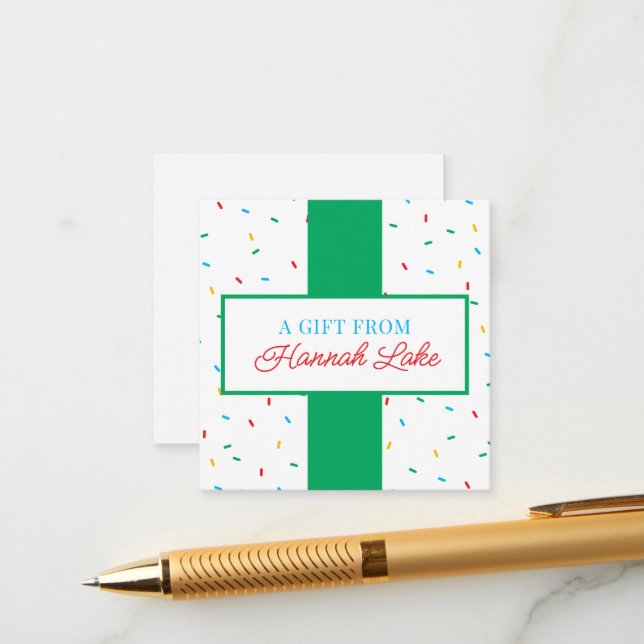 Tarjeta de nota de regalo de regalo para niños con (Anverso/Reverso In Situ)