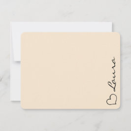 Tarjeta de nota de regalo personalizada con nombre