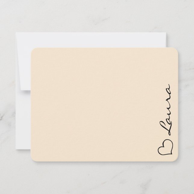 Tarjeta de nota de regalo personalizada con nombre (Anverso)