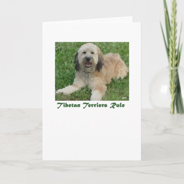 Tarjeta de nota de regla de los tibetanos (Anverso)