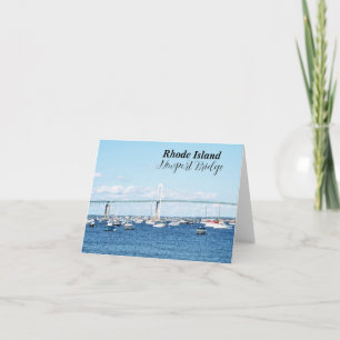 Tarjeta de nota de RI Newport Bridge