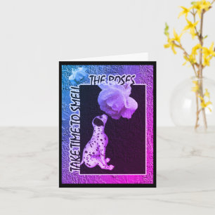 Tarjeta de nota de Rosas de hueso de porcino dálma