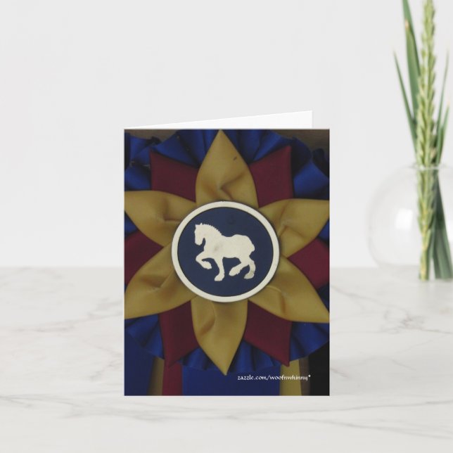 Tarjeta de nota de Rosette de Caballo Borrador (Anverso)