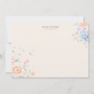 Tarjeta de nota de Rubor Stationery de Spring Gard