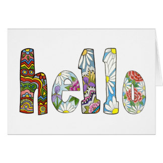 Tarjeta de nota de saludo