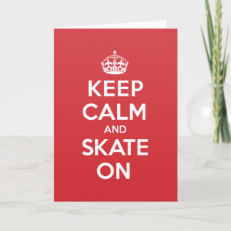 Tarjeta de nota de saludo de patinaje tranquilo