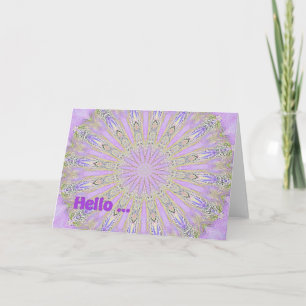 Tarjeta de nota de saludo, Diseño Digital Lavender