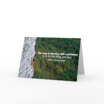 Tarjeta de nota de saludo Inspiradora de autoconfi