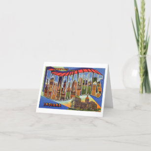 Tarjeta de nota de saludos desde Indianápolis