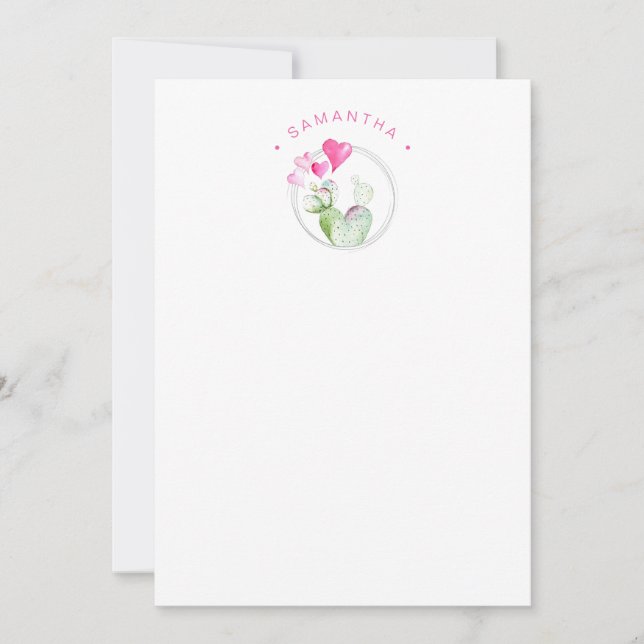 Tarjeta de nota de San Valentín con acuarela adora (Anverso)