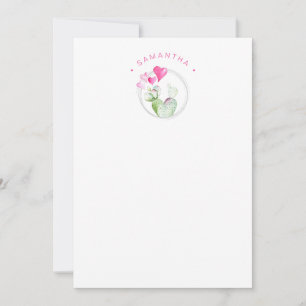 Tarjeta de nota de San Valentín con acuarela adora