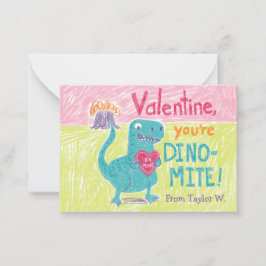 Tarjeta de nota de San Valentín de la sala de clas