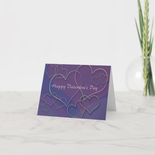 Tarjeta de nota de San Valentín del patrón del cor (Anverso)