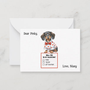 Tarjeta de nota de San Valentín personalizable con