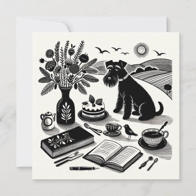 Tarjeta de nota de Schnauzer media (Anverso)