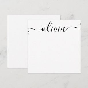 Tarjeta de nota de script de firma personalizada s