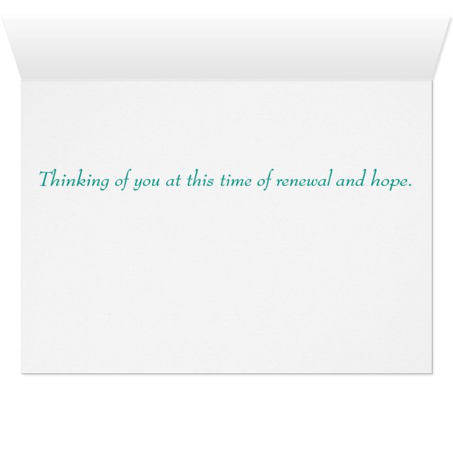 Tarjeta de nota de Semana Santa/Primavera (Adentro Horizontal (Parte inferior))