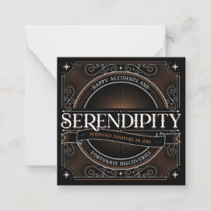 Tarjeta de nota de Serendipity
