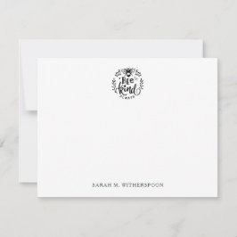 Tarjeta de nota de siempre ser amable