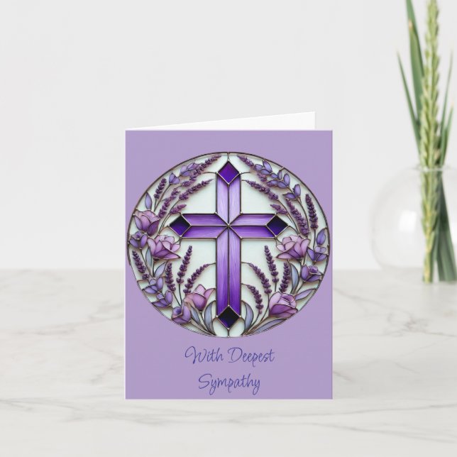 Tarjeta de nota de simpatía cruzada púrpura (Anverso)