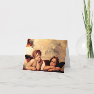 Tarjeta de nota de Sistine Madonna de las querubes