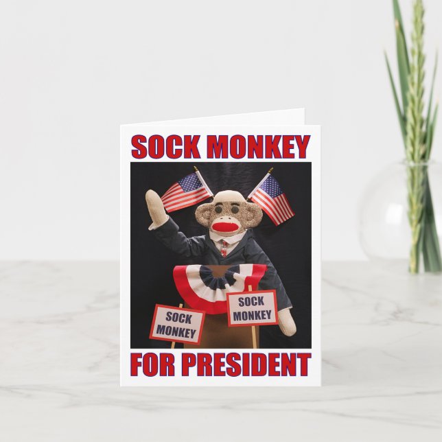 Tarjeta de nota de Sock Monkey (Anverso)