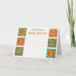 Tarjeta de nota de sol moderno de mediados de sigl