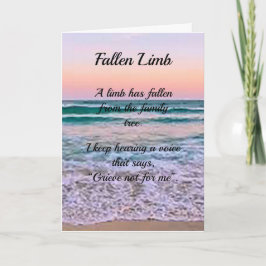 Tarjeta de nota de solidaridad "Limb Fallen"