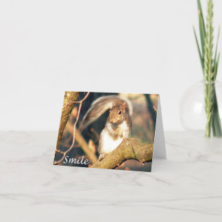 Tarjeta de nota de Sr. Squirrel de la sonrisa