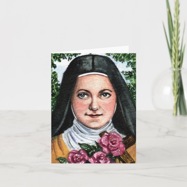 Tarjeta de nota de St Teresa de Lisieux (Anverso)