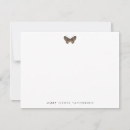 Tarjeta de nota de Stationery personalizada Moth C