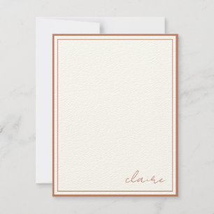 Tarjeta de nota de Stationery Vintage Terracotta