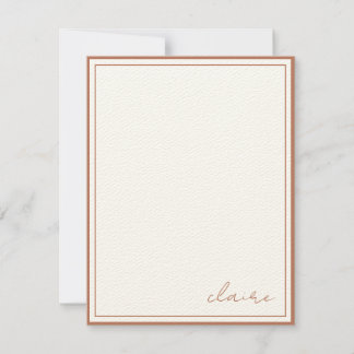 Tarjeta de nota de Stationery Vintage Terracotta