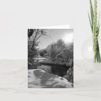 Tarjeta de nota de Sun del invierno, interior en