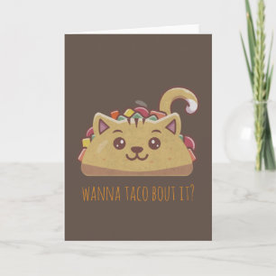 Tarjeta de nota de tacón de gato con sabor a perso