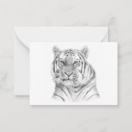 Tarjeta de nota de tigre