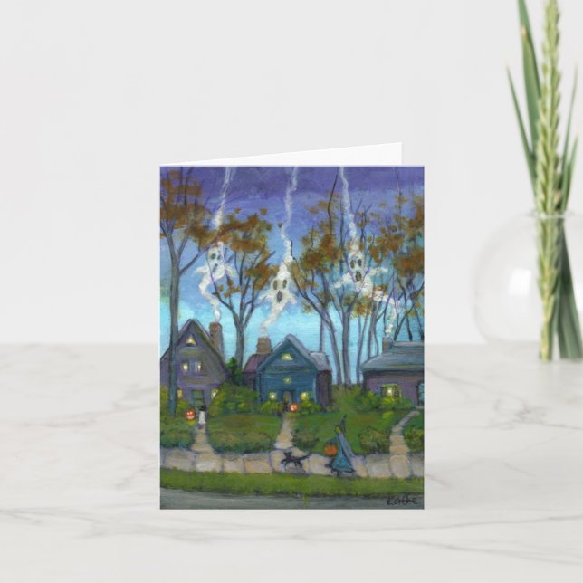 Tarjeta de nota de truco o tratamiento (Anverso)