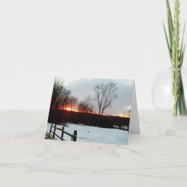 Tarjeta de nota de Trumbauersville Sunset (Anverso)