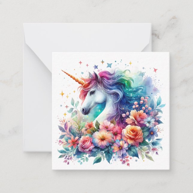 Tarjeta de nota de Unicorn (Anverso)