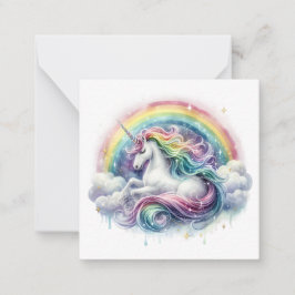 Tarjeta de nota de Unicorn
